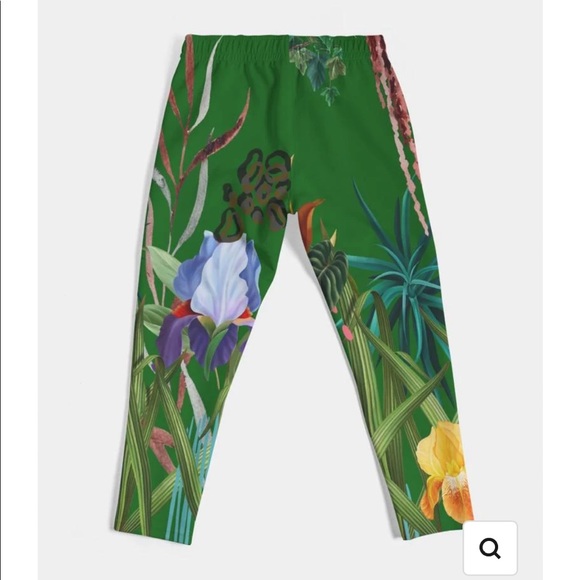 Green floral joggers - Picture 2 of 5